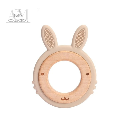 Bunny Wooden Silicone Teether