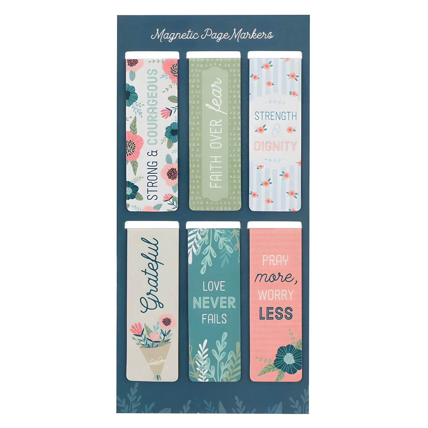 Floral Garden Magnetic Bookmark Set