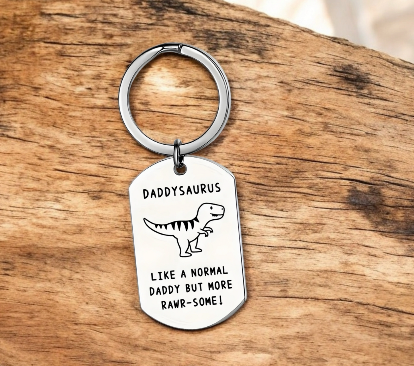 Daddysaurus Keyring