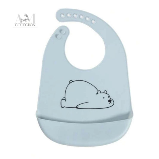 Blue Bear Silicone Bib