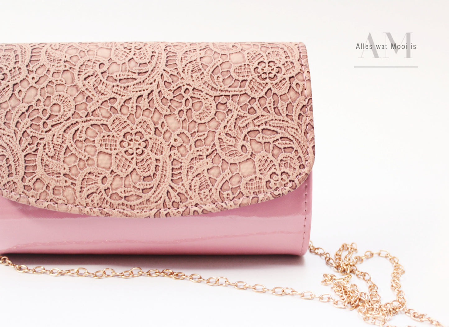 Pink Floral Embossed Handbag