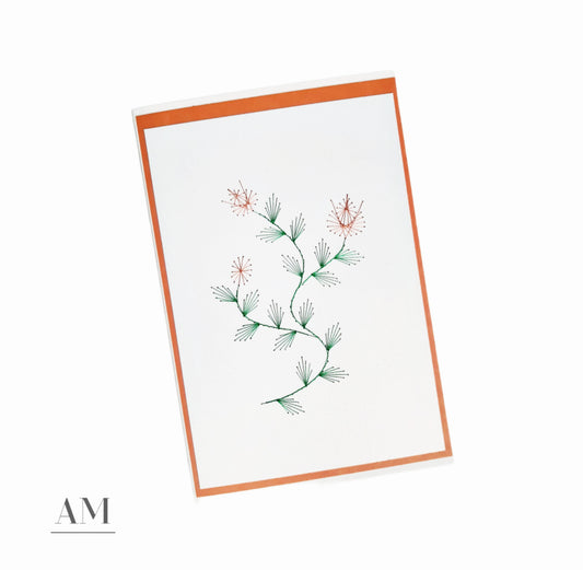 Embroided Flower Card