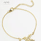 Stainless Steel Hummingbird Bracelet - Gold