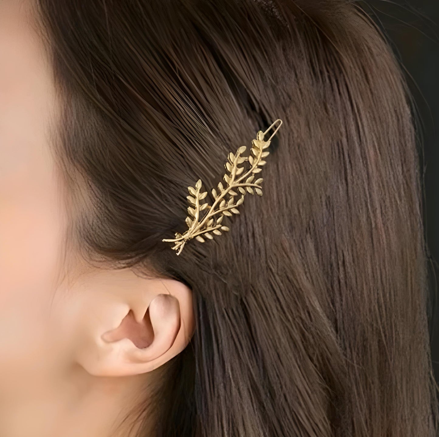 Golden Leaf Hair Clip