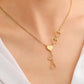 Golden Stainless Steel Heart Necklace