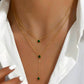 Green Zirconium Multi-layered Stainless Steel Necklace