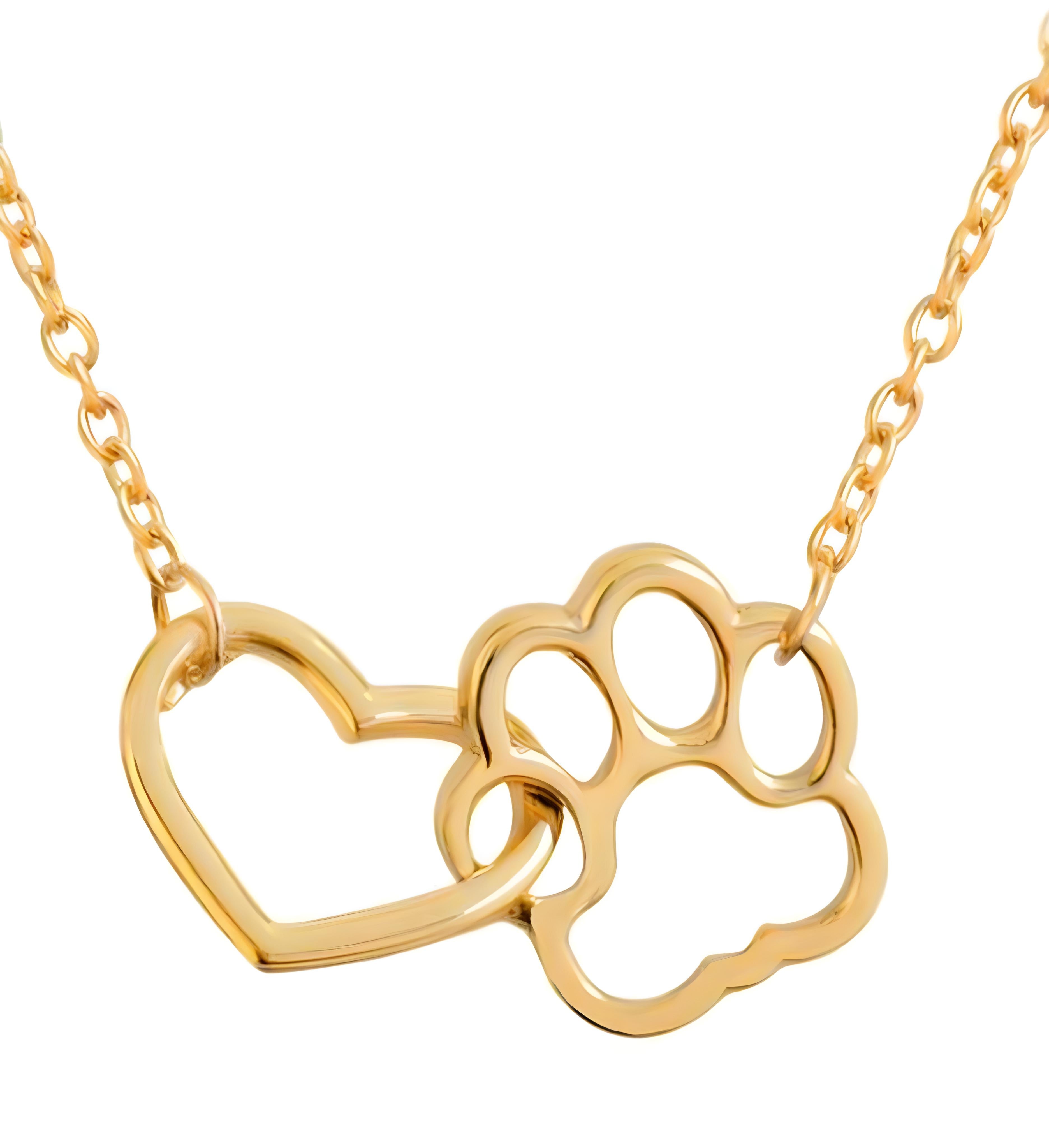 Heart paw store necklace