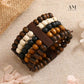 Brown Wooden Beaded Bracelet