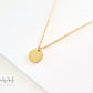 Stainless Steel 18k Gold Plated Heart Engraved Necklace