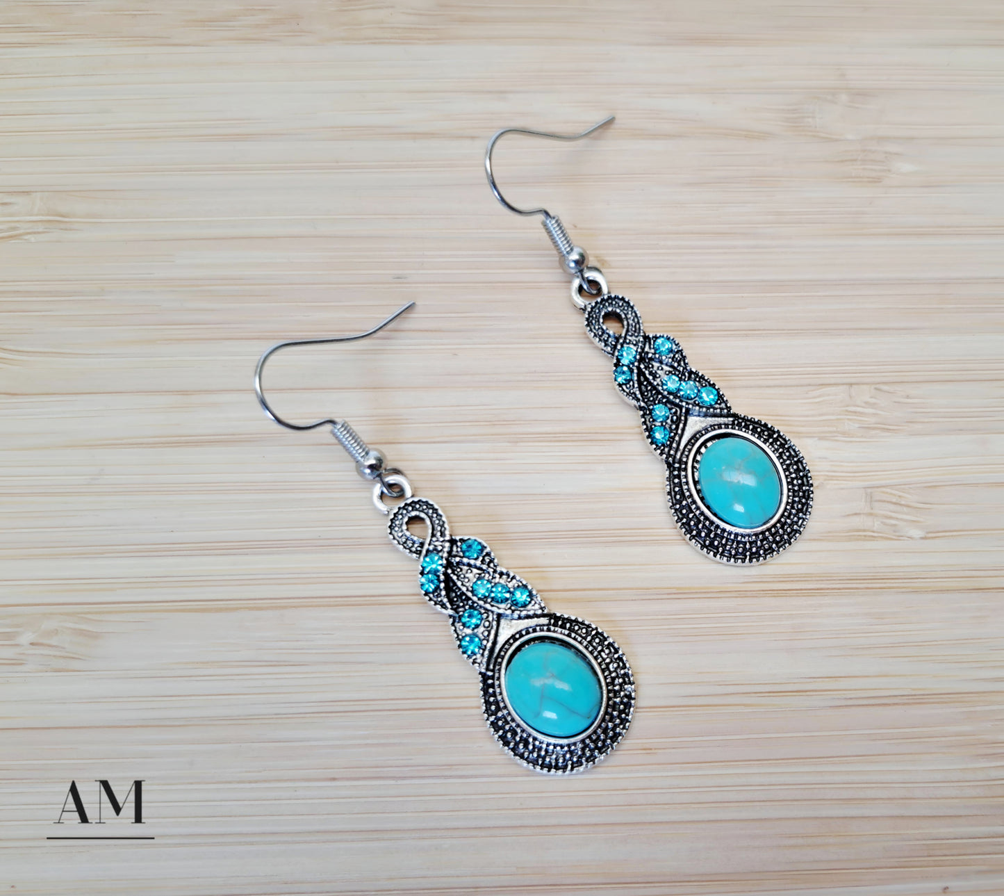 Vintage Blue Stone Earrings