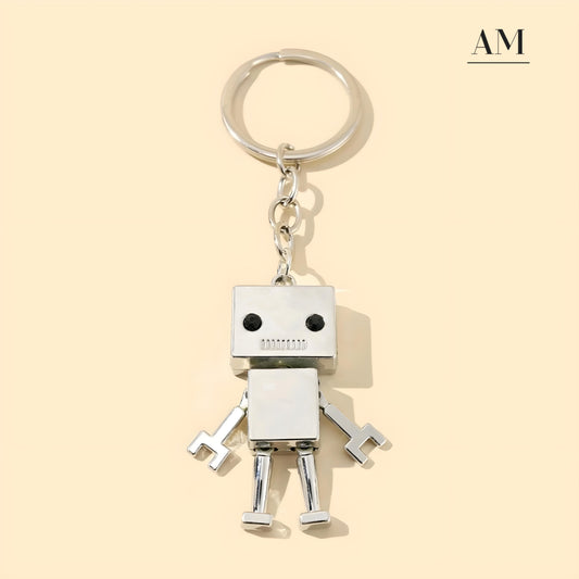 Vintage Metal Robot Key Ring