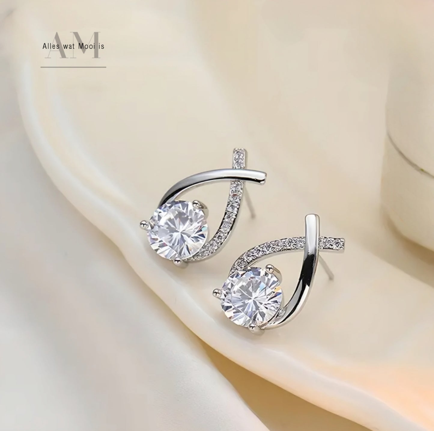 Criss Cross Rhinestone Earrings