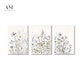 Wild Flower Wall Art - Set of 3