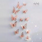 Metallic Pink Butterfly 3D Wall Stickers