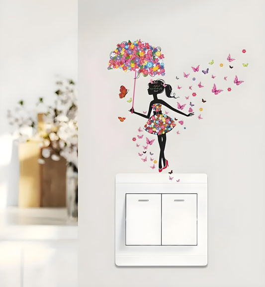 Butterfly Girl Wall Sticker