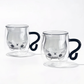 Double Wall Glass Cat Mug