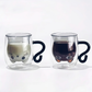 Double Wall Glass Cat Mug