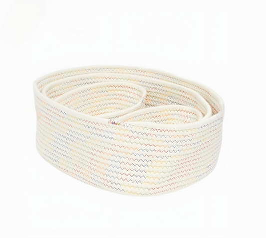 Zig Zag Confetti Cotton Rope Basket Set