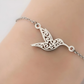 Stainless Steel Hummingbird Bracelet - Silver