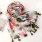 Autumn Floral Tassel Scarf