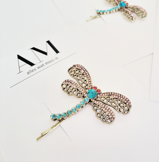 Diamante Dragonfly Hair Pin