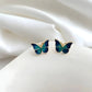 Petite Green Butterfly Earrings