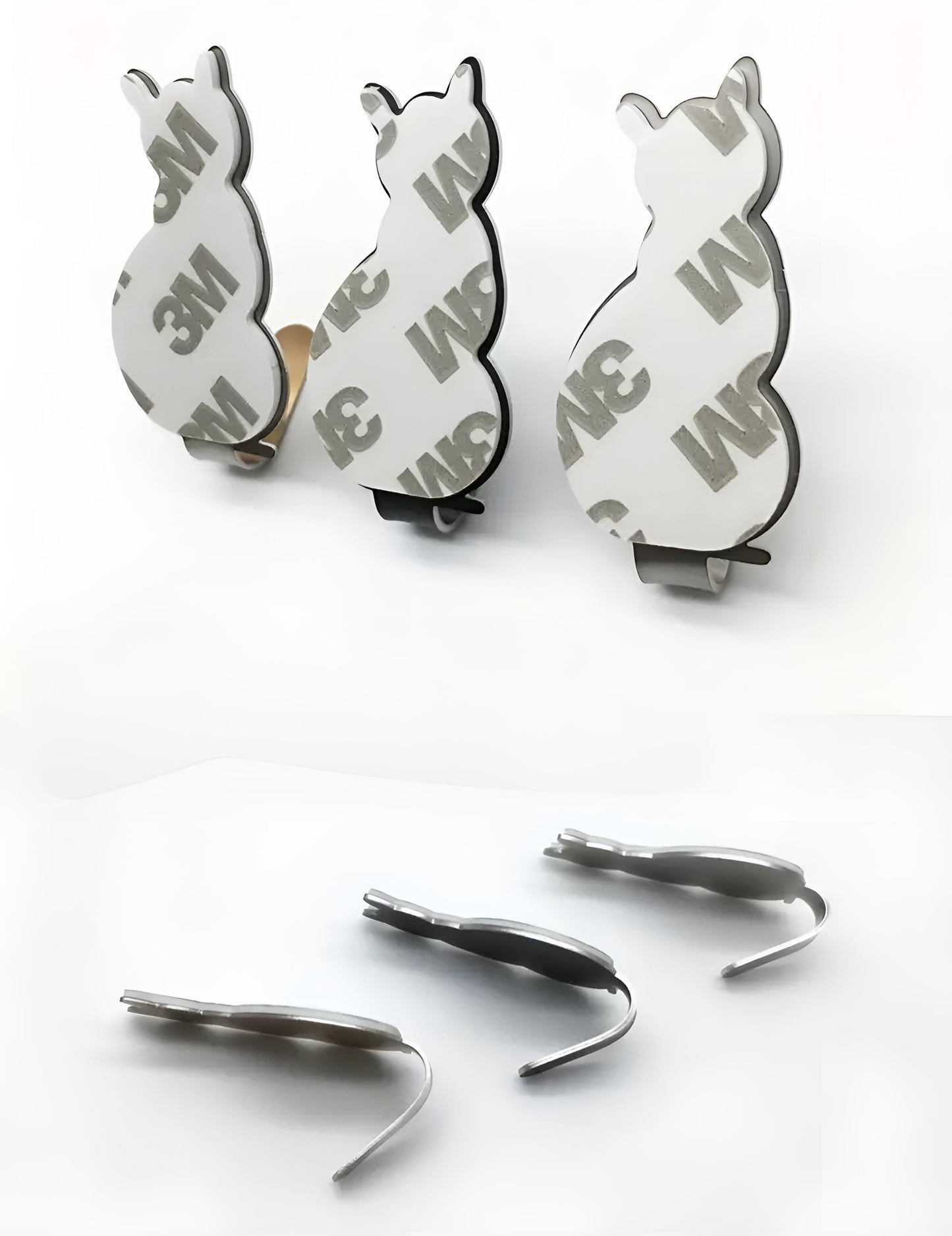 Cat Wall Hook Set (Silver)