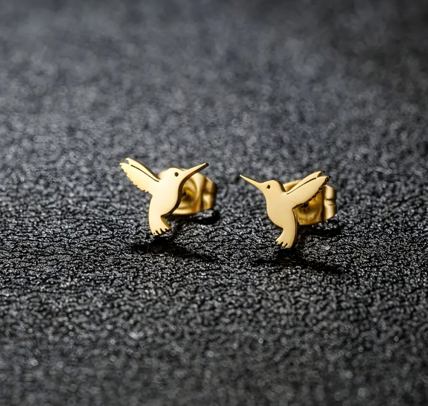 Petite Stainless Steel Hummingbird Studs