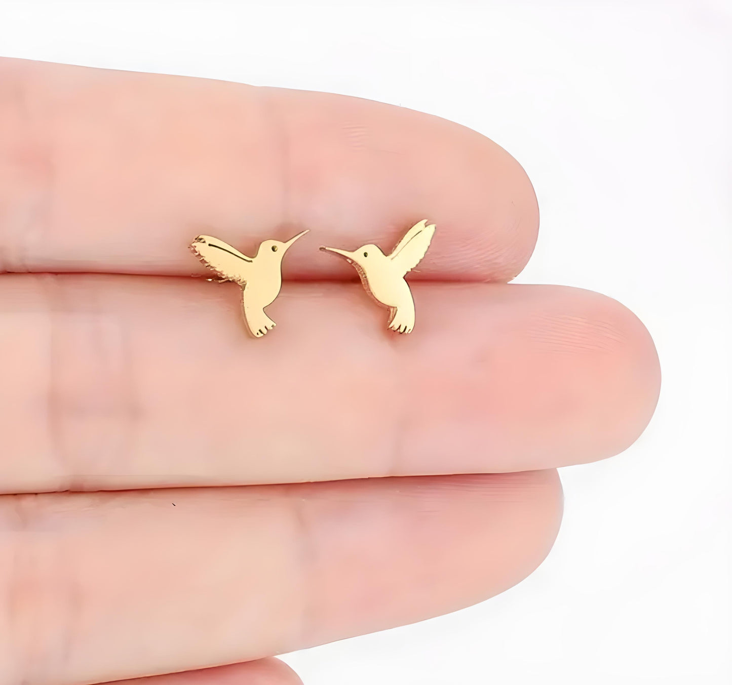 Petite Stainless Steel Hummingbird Studs