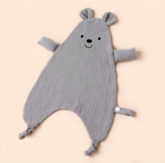 Dark Grey Bear Security Blanket