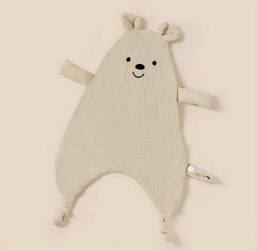 Beige Bear Security Blanket