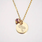 Stainless Steel Birth Month Flower Necklace