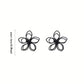 Petite Black Flower Studs