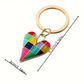 Enamel Multi Colour Heart Keyring