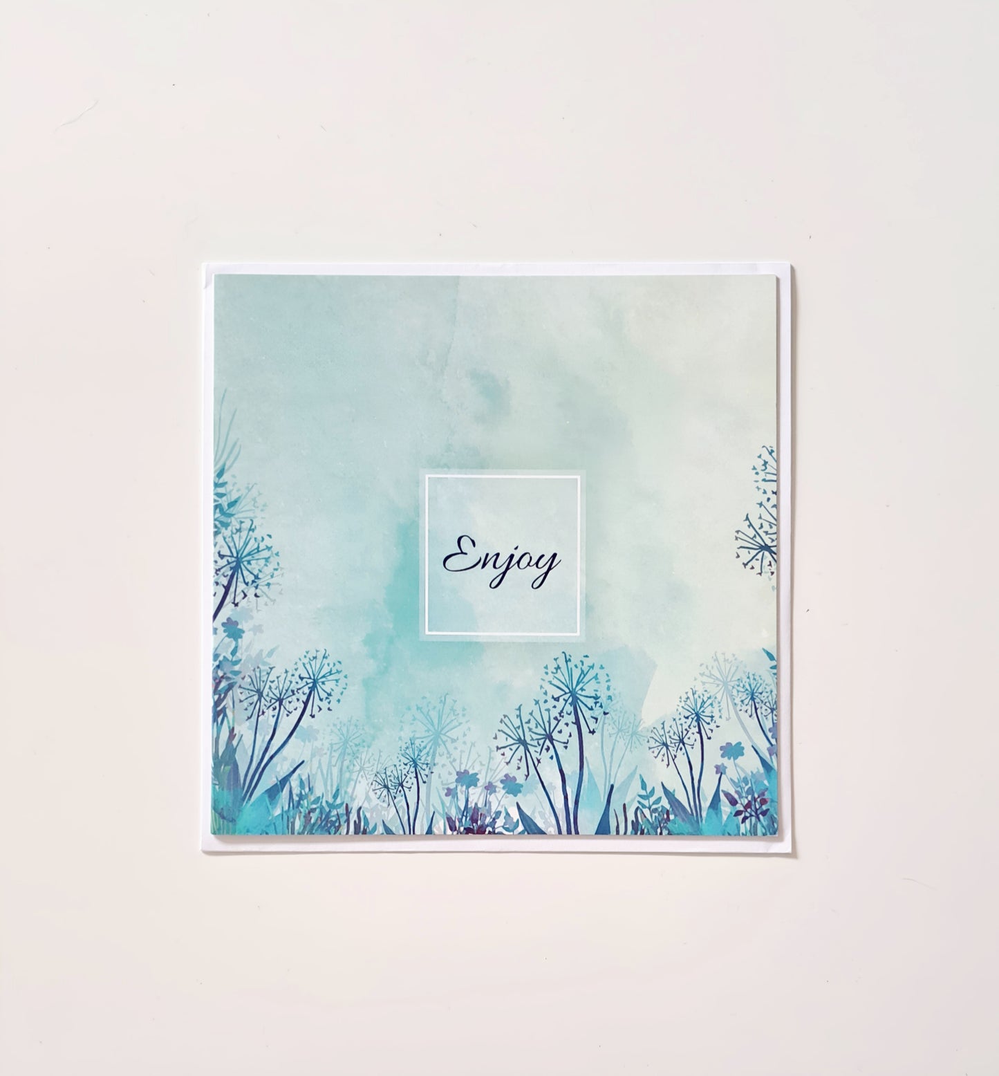 Enjoy Card - Blue Foral