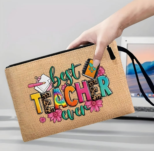 Best Teacher Zip Bag