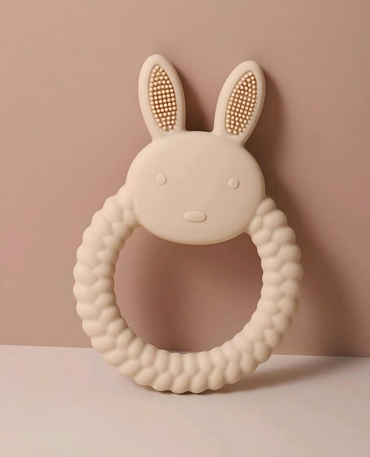 Silicone Bunny Teether - Beige