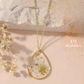 Dried Flower Necklace - Cream