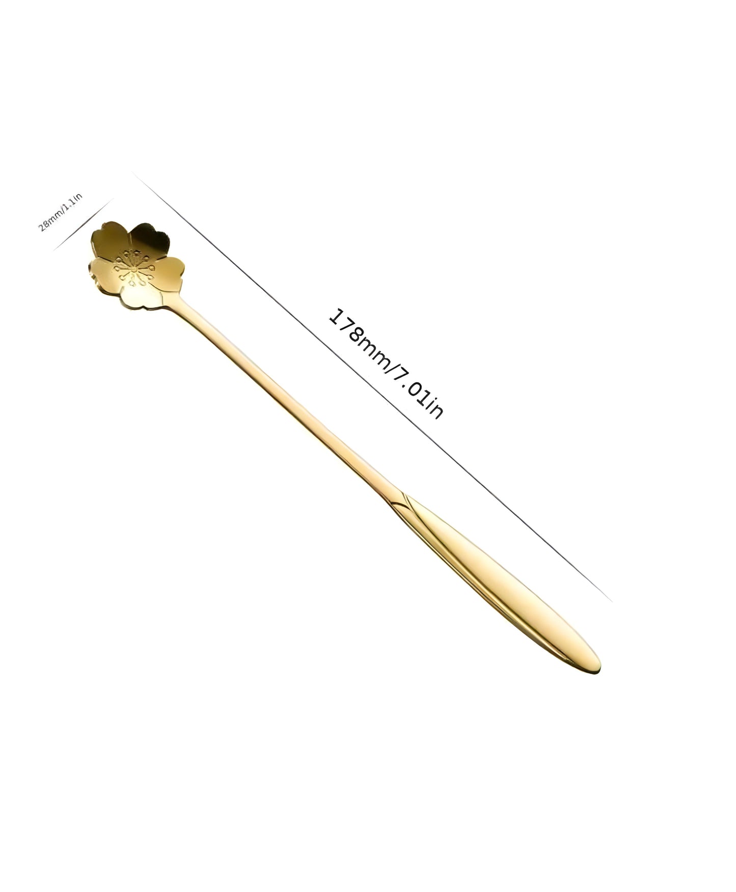 Long Golden Flower Spoon