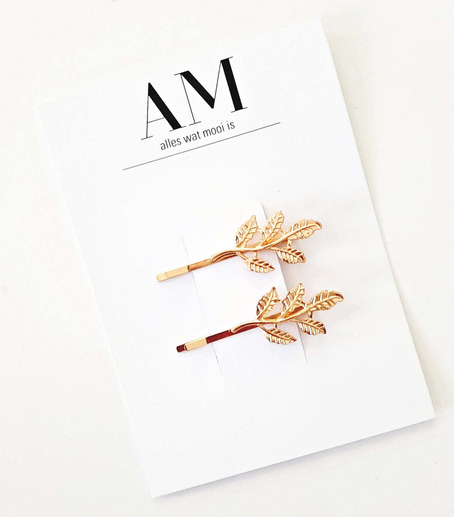 Golden Leaf Hair Clip Set