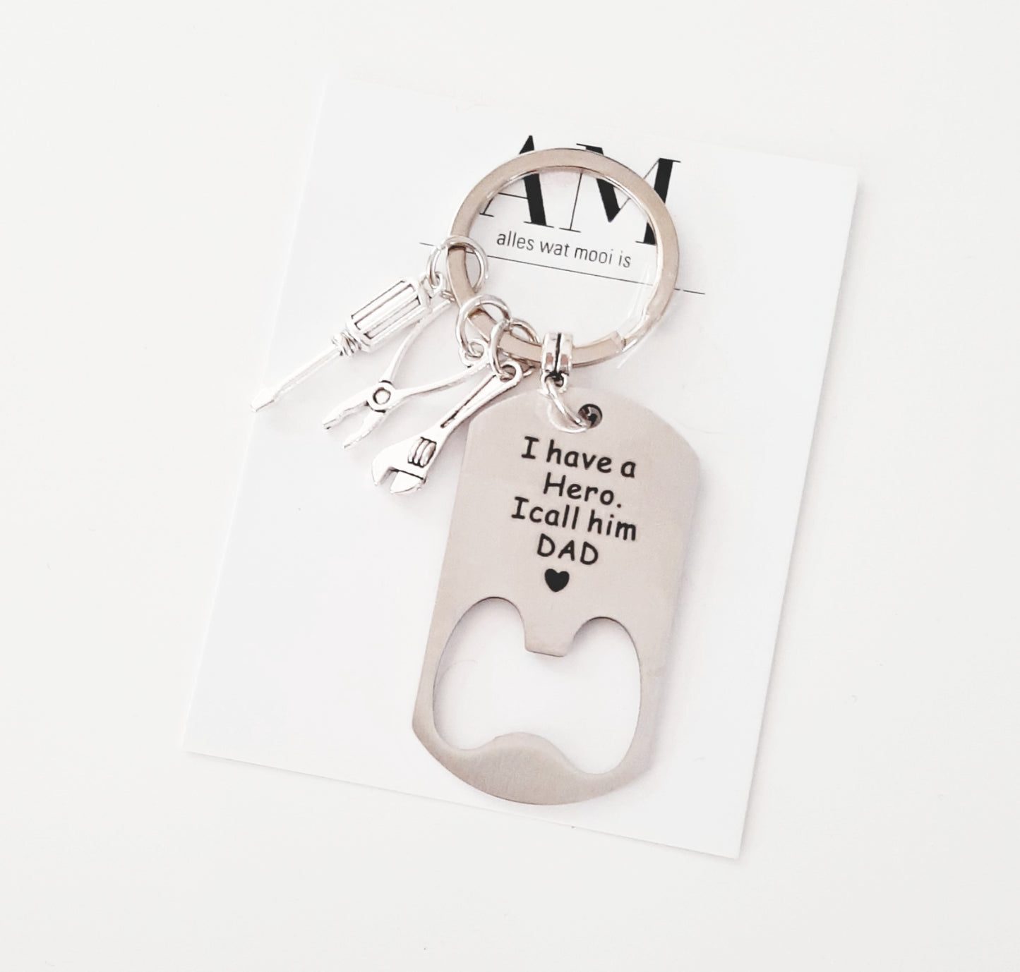 Hero Dad Key Ring & Bottle Opener