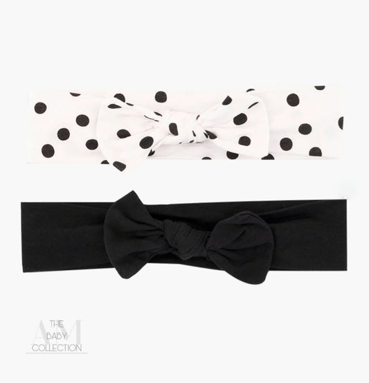 Black & White Baby Headband Set