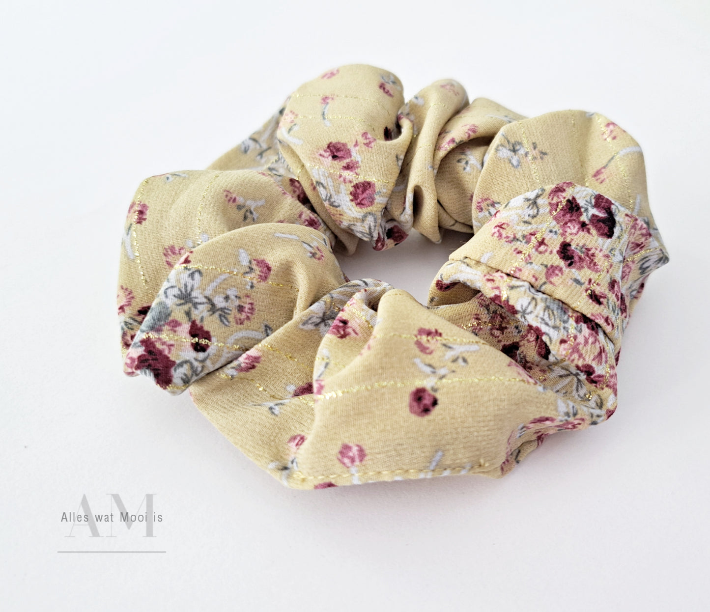 Floral Shimmer Scrunchie