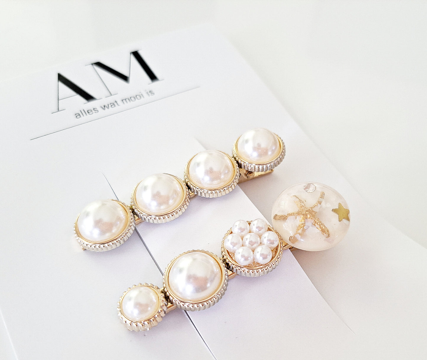 Ocean Pearl Hair Clip Set